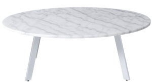 Bílý mramorový konferenční stolek RGE Marble 100 cm RGE