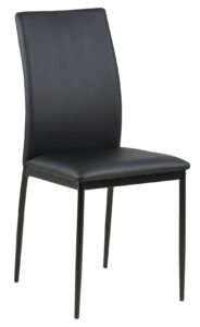 SCANDI Černá koženková jídelní židle Presley SCANDI