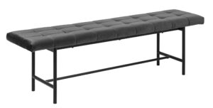 SCANDI Černá sametová lavice Gina 160 cm SCANDI