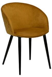 DAN-FORM Okrově žlutá sametová židle DanForm Dual DAN-FORM
