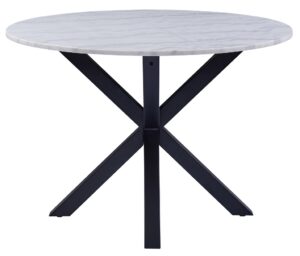 SCANDI Bílý mramorový jídelní stůl Cody 110 cm SCANDI