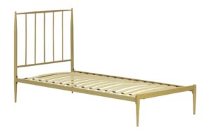 Zlatě lakovaná kovová postel LaForma Natacha 90 x 190 cm LaForma