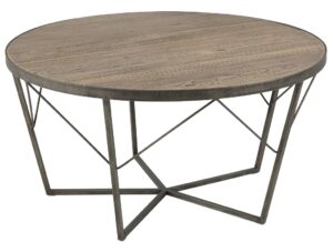 SCANDI Hnědý dřevěný konferenční stolek Lewis 90 cm SCANDI
