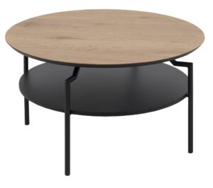 SCANDI Hnědý dřevěný konferenční stolek Stephan 80 cm SCANDI