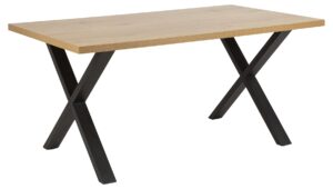 SCANDI Dubový jídelní stůl Gamble 160x90 cm s podnoží do "X" SCANDI