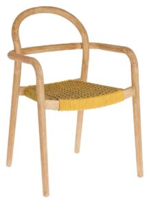 Hořčicově žlutá dřevěná zahradní židle LaForma Sheryl LaForma