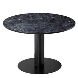 Černý mramorový kulatý jídelní stůl RGE Pepo Ø 105 cm RGE