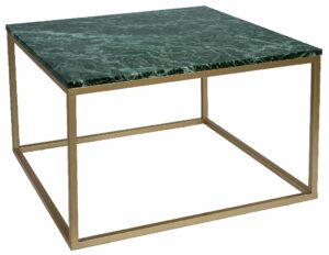 Zelený mramorový konferenční stolek RGE Accent s matnou zlatou podnoží 75 cm RGE