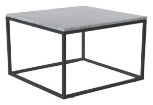 Bílý mramorový konferenční stolek RGE Accent s černou podnoží 75 cm RGE