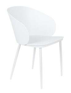 White Label Living Bílá plastová jídelní židle WLL Gigi White Label Living