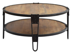 Hnědý dřevěný konferenční stolek RGE Bangalor 90 cm RGE