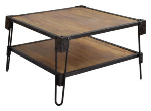 Hnědý dřevěný konferenční stolek RGE Bangalor 75 cm RGE