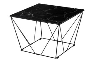 Černý skleněný konferenční stolek RGE Cube 65 cm RGE