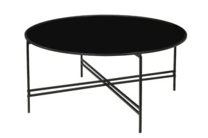 Černý skleněný konferenční stolek RGE Maison 100 cm RGE