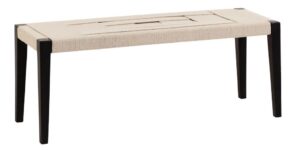 Černá dřevěná lavice LaForma Shami 120 x 40 cm LaForma
