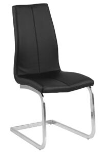 SCANDI Černá koženková jídelní židle Asamo SCANDI