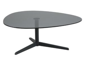 SCANDI Černý skleněný konferenční stolek Barnsby 103 x 95 cm SCANDI