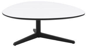 SCANDI Bílý dřevěný konferenční stolek Barnsby 84 x 77 cm SCANDI