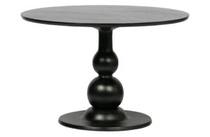 Hoorns Černý kulatý dřevěný jídelní stůl Boyle 120 cm Hoorns