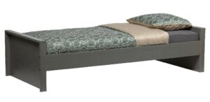 Hoorns Šedá dřevěná postel Neville 90x200 cm Hoorns
