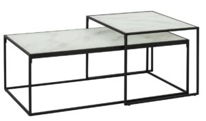 SCANDI Set skleněných konferenčních stolků Morgan 100 x 55 cm SCANDI