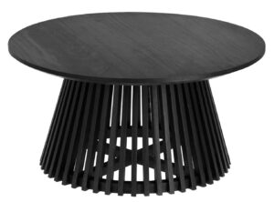 Černý masivní konferenční stolek LaForma Irune 80 cm LaForma