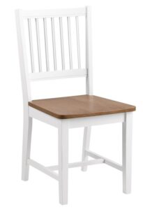 SCANDI Bílá dřevěná jídelní židle Frisbe SCANDI
