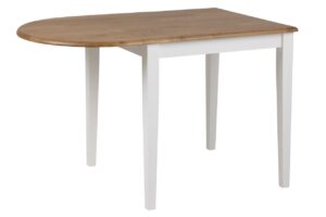 SCANDI Bílý dřevěný rozkládací jídelní stůl Frisbe 115 x 75 cm SCANDI