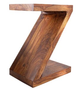 Moebel Living Přírodní masivní sheeshamový odkládací stolek Zeta 45x30 cm Moebel Living