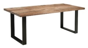 Moebel Living Masivní dřevěný jídelní stůl Fabio 160 x 90 cm Moebel Living