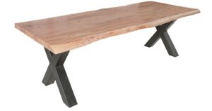 Moebel Living Masivní dřevěný jídelní stůl Mammut X 300x106 cm Moebel Living