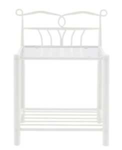 SCANDI Bílý kovový noční stolek Liben SCANDI