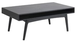 SCANDI Černý dubový konferenční stolek Aiko 130 x 70 cm SCANDI