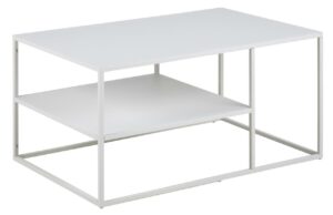 SCANDI Bílý kovový konferenční stolek Renna II. 90 x 60 cm SCANDI