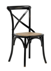 SCANDI Černá ratanová jídelní židle Meadow SCANDI
