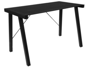 SCANDI Černý skleněný pracovní stůl Syphon 125 x 65 cm SCANDI