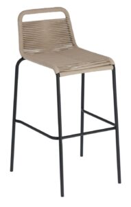 Béžová barová pletená židle LaForma Glenville 100 cm LaForma