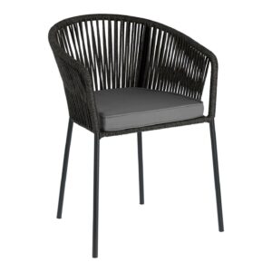 Černá pletená zahradní židle LaForma Yanet LaForma