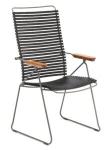 Černá plastová polohovací zahradní židle HOUE Click Houe