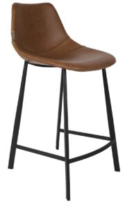 Hnědá vintage barová židle DUTCHBONE Franky 65 cm Dutchbone