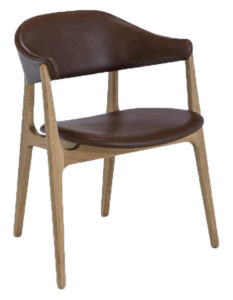 Hnědá kožená jídelní židle HOUE Spän Houe