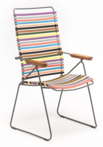 Pestrobarevná plastová polohovací zahradní židle HOUE Click Houe