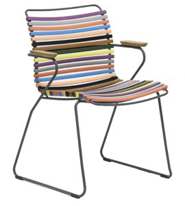 Pestrobarevná plastová zahradní židle HOUE Click s područkami Houe