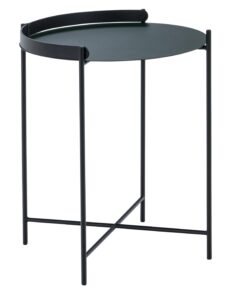 Černý kovový odkládací stolek HOUE Edge 46 cm Houe