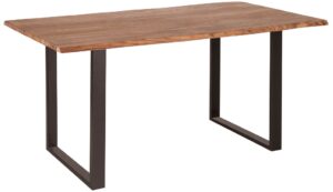 Moebel Living Masivní dřevěný jídelní stůl Mammut 140x90 cm s černou podnoží Moebel Living