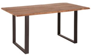 Moebel Living Masivní dřevěný jídelní stůl Mammut 160x90 cm s černou podnoží Moebel Living