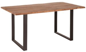 Moebel Living Masivní dřevěný jídelní stůl Mammut 180x90 cm s černou podnoží Moebel Living