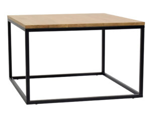 Dubový konferenční stolek FormWood Villa 75 x 75 cm s černou podnoží FormWood