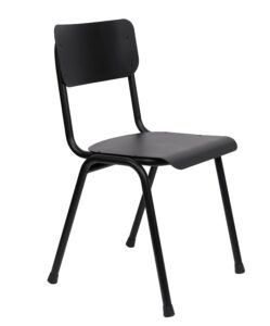Černá jídelní židle ZUIVER BACK TO SCHOOL OUTDOOR Zuiver