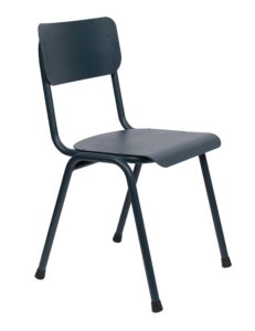 Modrá jídelní židle ZUIVER BACK TO SCHOOL OUTDOOR Zuiver